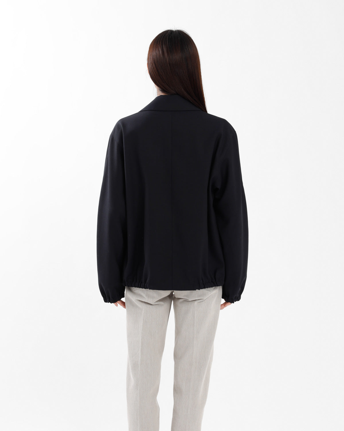 WOOL KID MOHAIR HOPSACK ZIP BLOUSON (WOMEN'S)