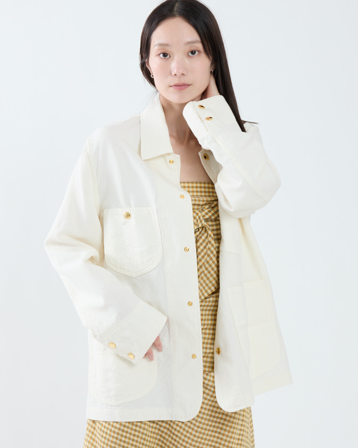 WOOL COTTON LINEN OX WORK JACKET (WOMEN'S)