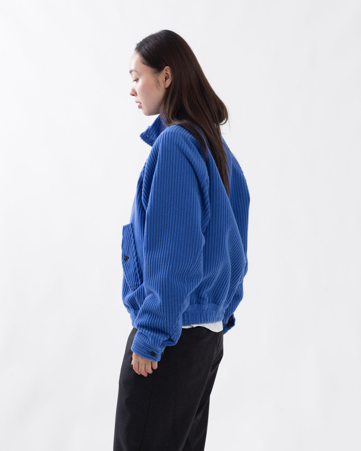 WOOL CASHMERE CORDUROY ZIP BLOUSON (WOMEN'S)