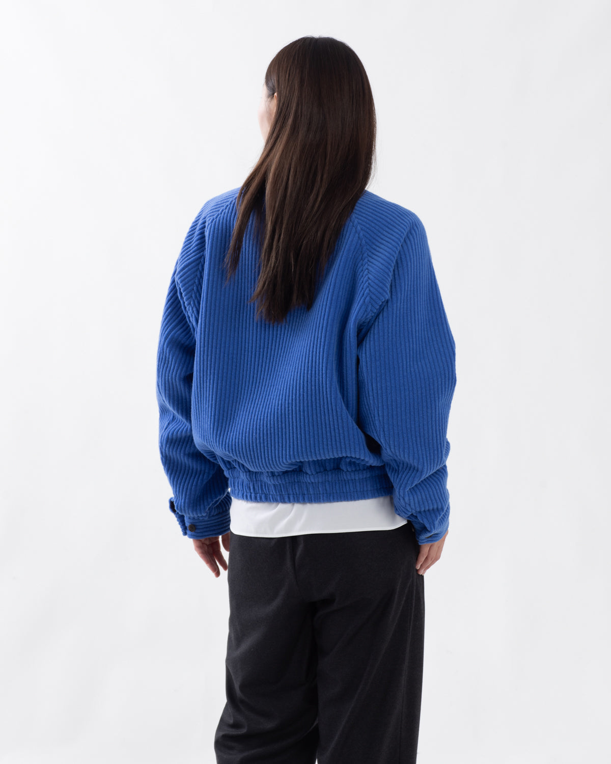 WOOL CASHMERE CORDUROY ZIP BLOUSON (WOMEN'S)