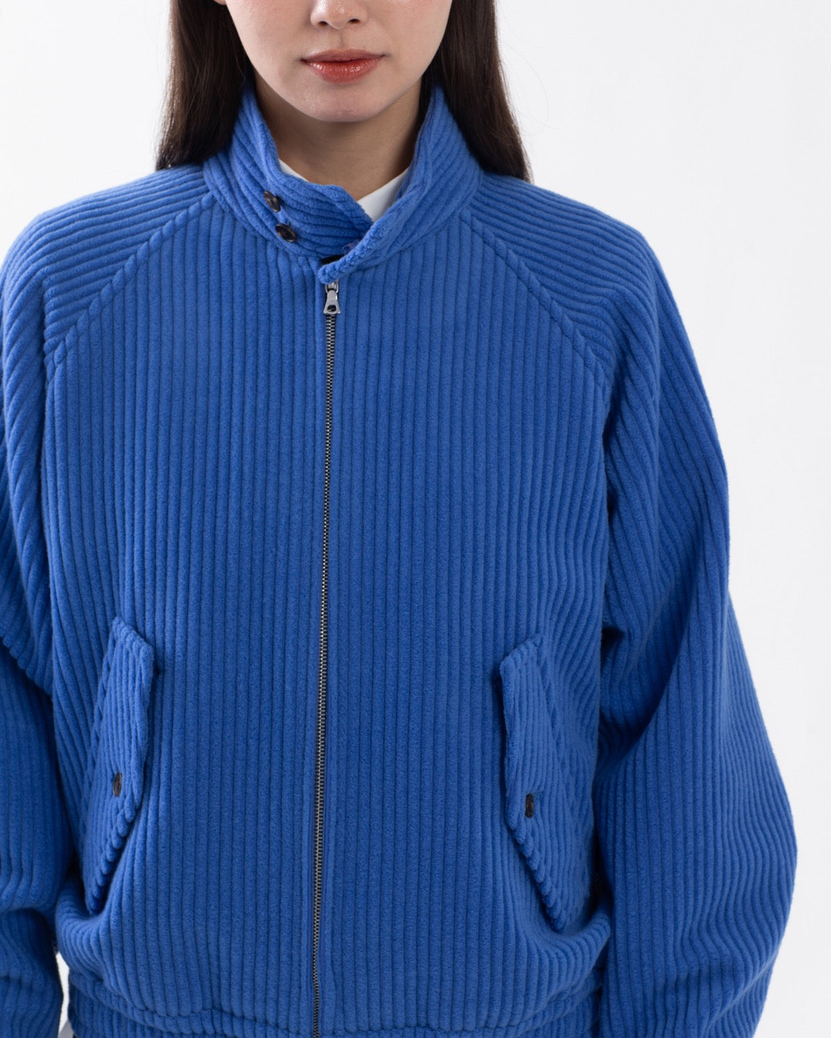 WOOL CASHMERE CORDUROY ZIP BLOUSON (WOMEN'S)