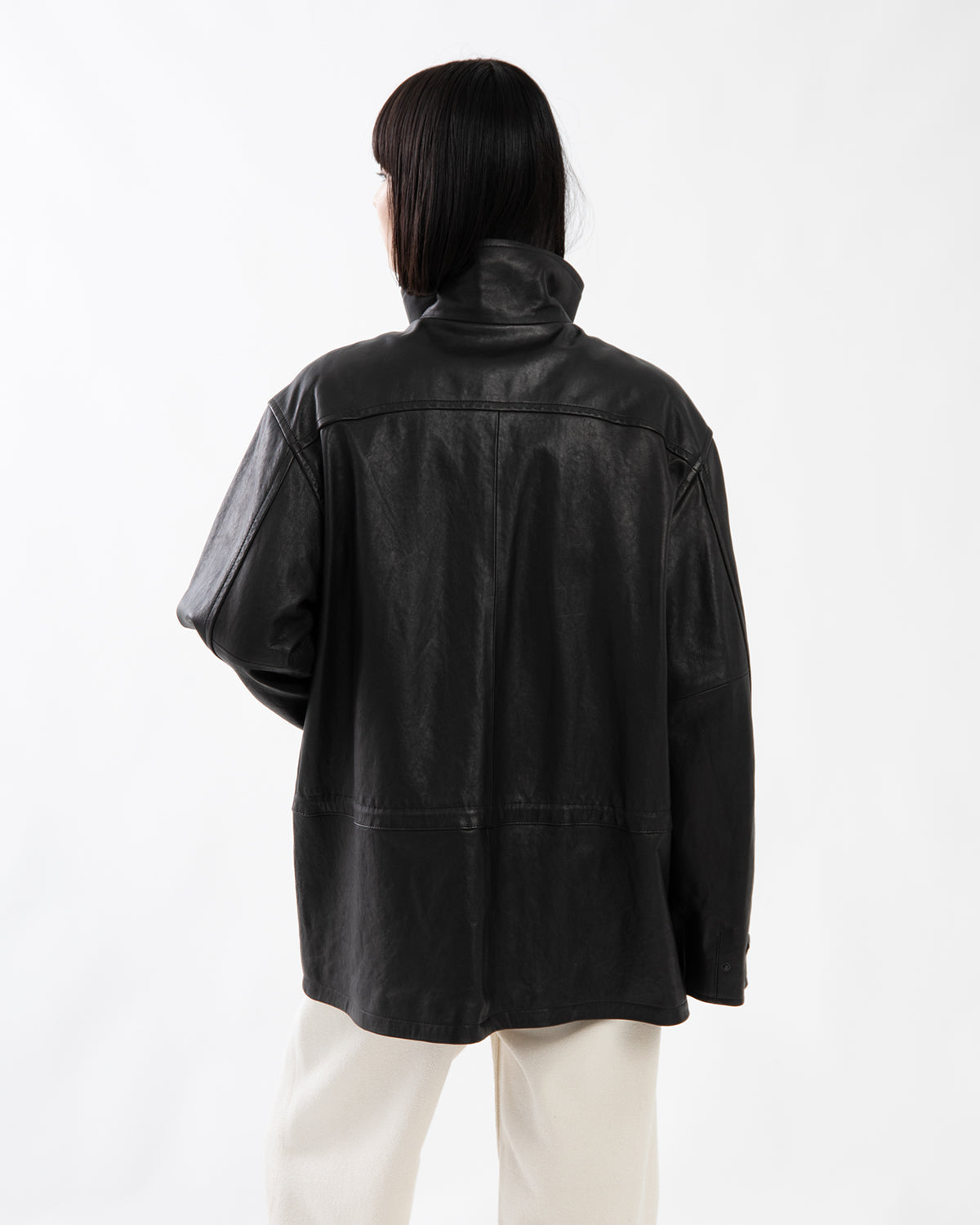 TEXTURED LAMB LEATHER BLOUSON (WOMEN'S)