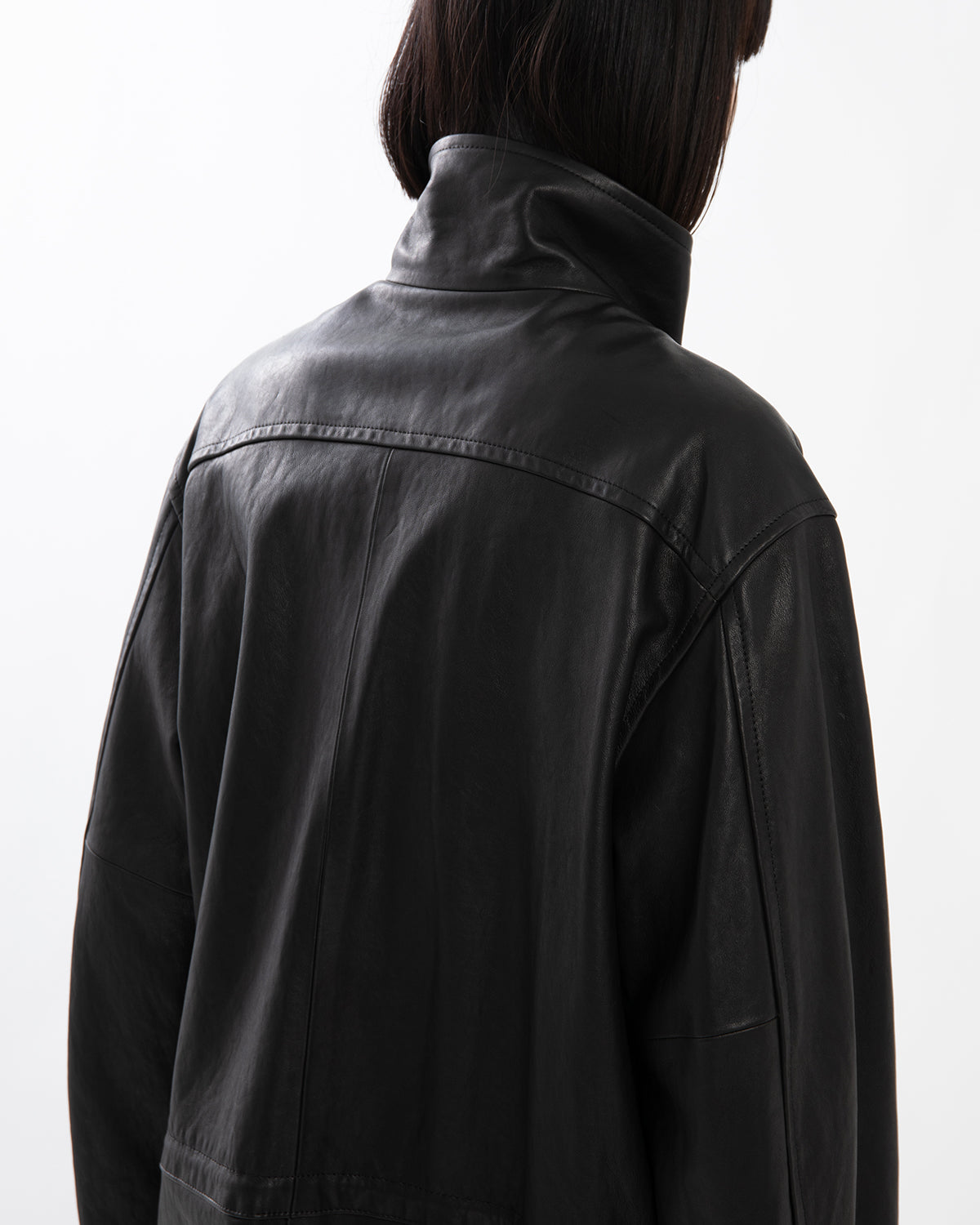 TEXTURED LAMB LEATHER BLOUSON (WOMEN'S)