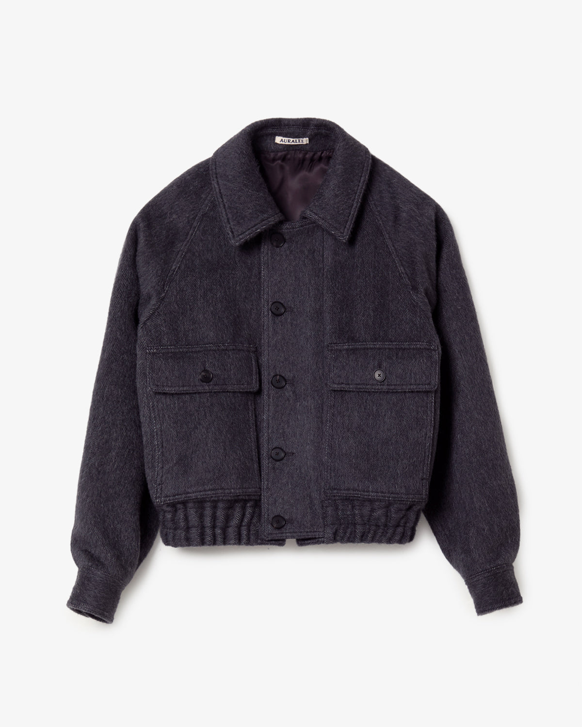 HAIRY WOOL MOHAIR CHAMBRAY BLOUSON
