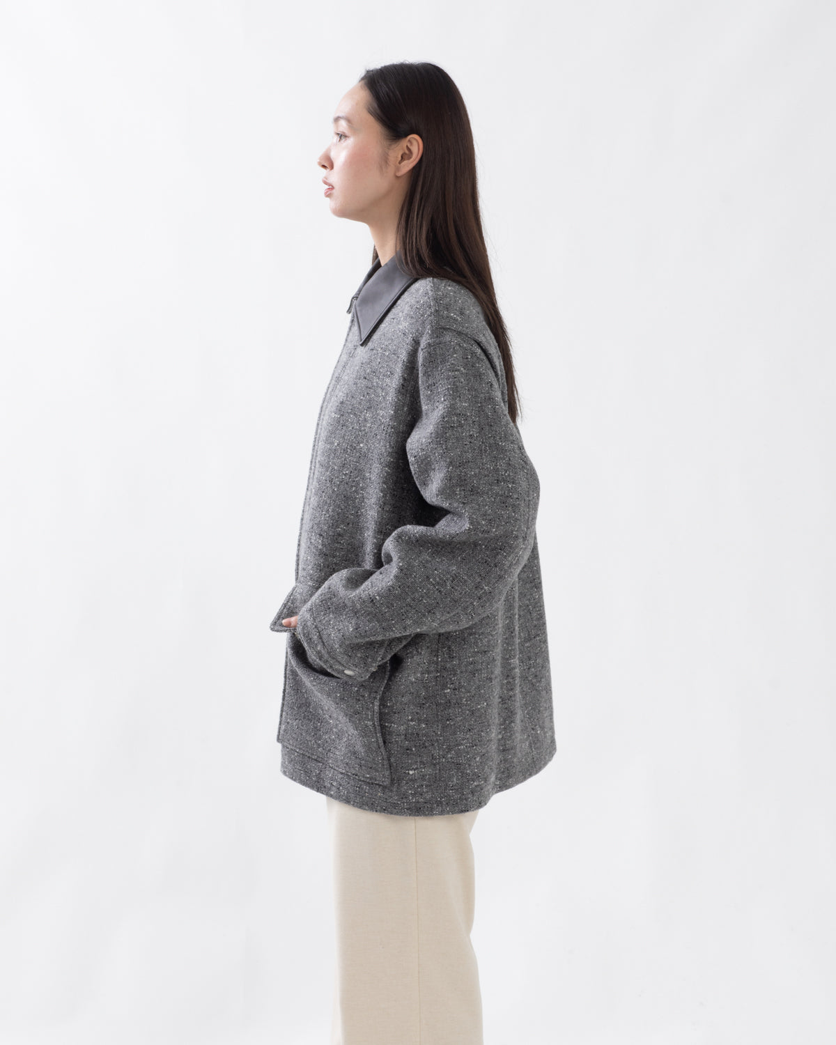 HOMESPUN TWEED ZIP BLOUSON (WOMEN'S)