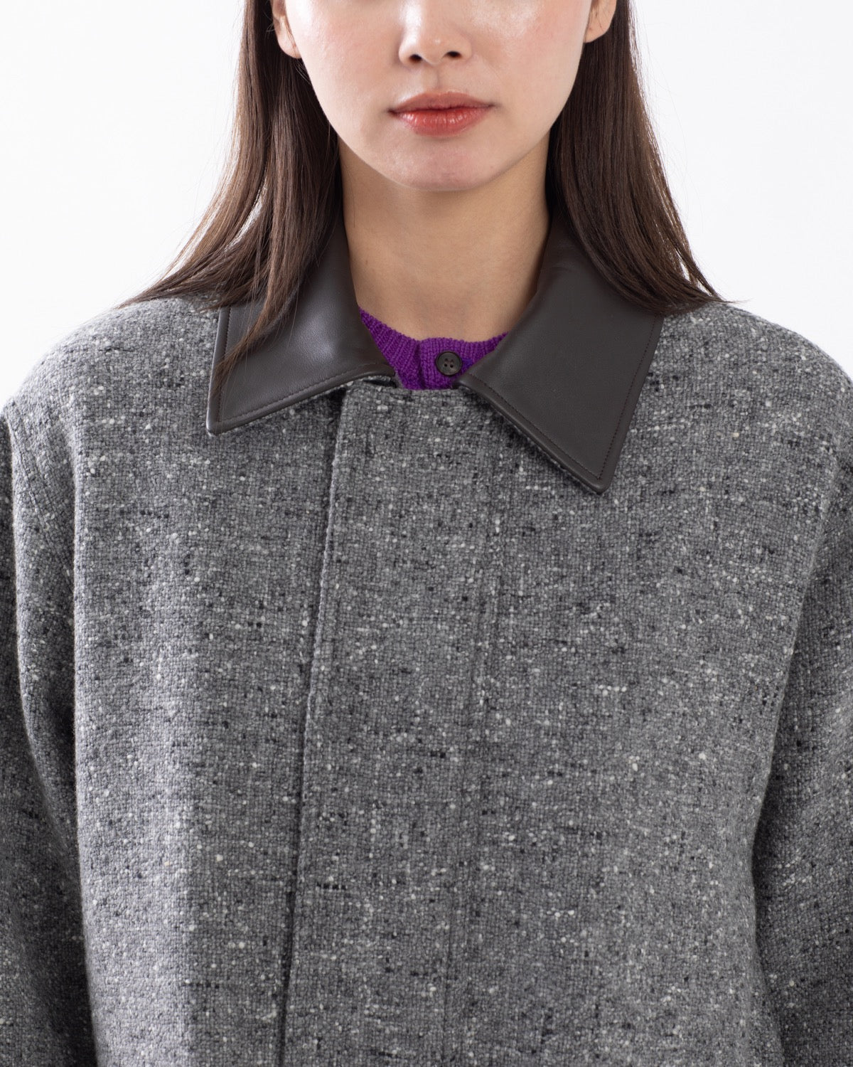 HOMESPUN TWEED ZIP BLOUSON (WOMEN'S)