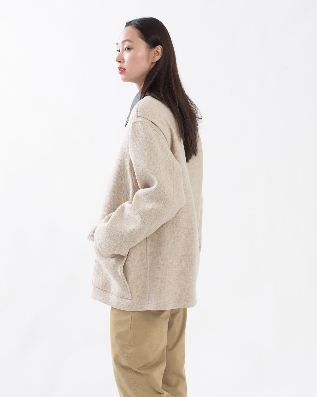 HOMESPUN TWEED ZIP BLOUSON (WOMEN'S)
