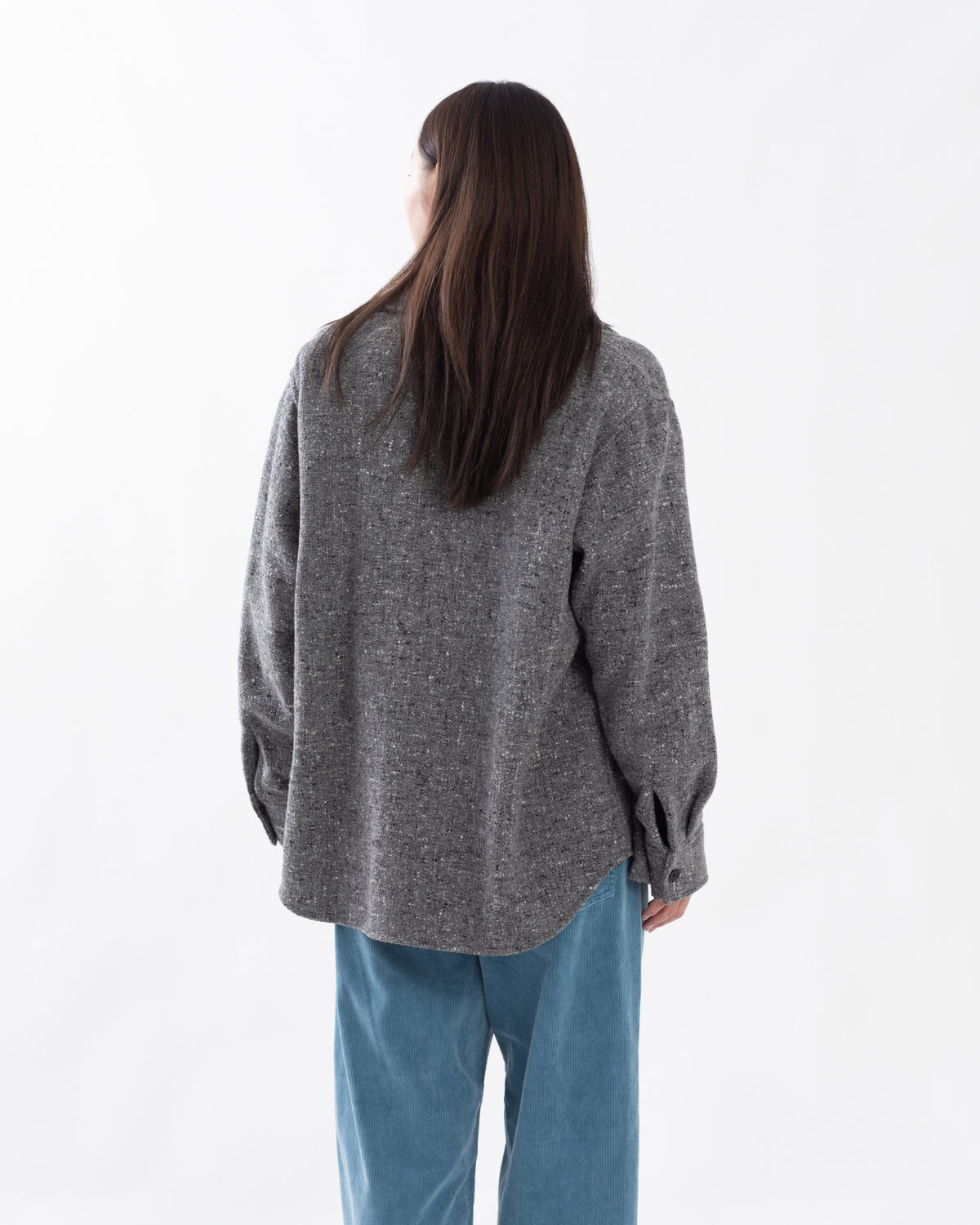 HOMESPUN TWEED SHIRT BLOUSON (WOMEN'S)