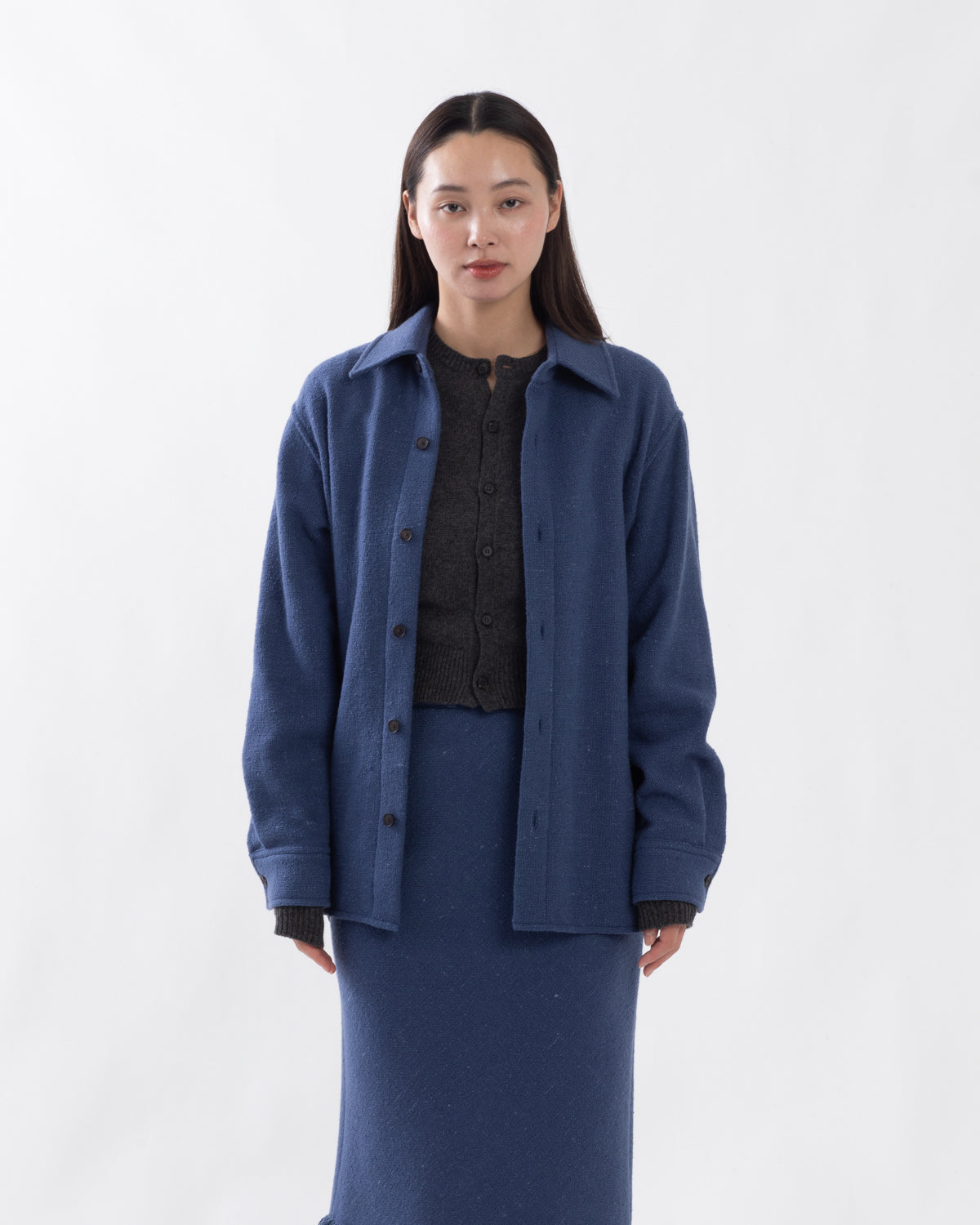 HOMESPUN TWEED SHIRT BLOUSON (WOMEN'S)