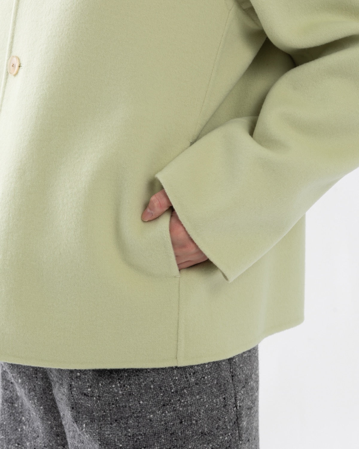 SUPER FINE WOOL MELTON HAND SEWN BLOUSON