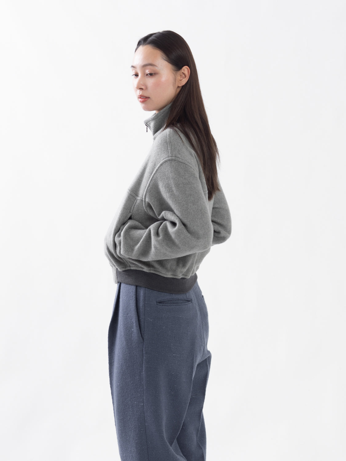 PURE SILK COMFORT FLEECE ZIP BLOUSON (WOMEN'S)