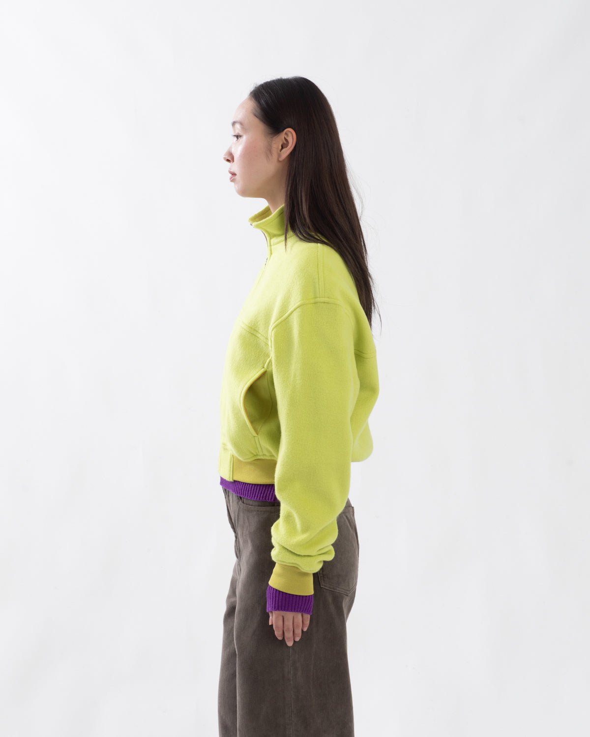 PURE SILK COMFORT FLEECE ZIP BLOUSON (WOMEN'S)