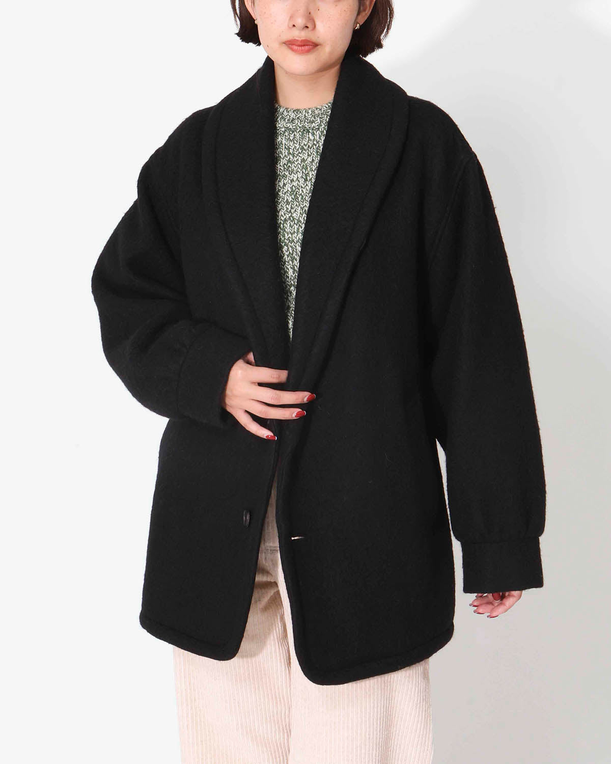 mie ajunar alpaca half coat - luknova.com