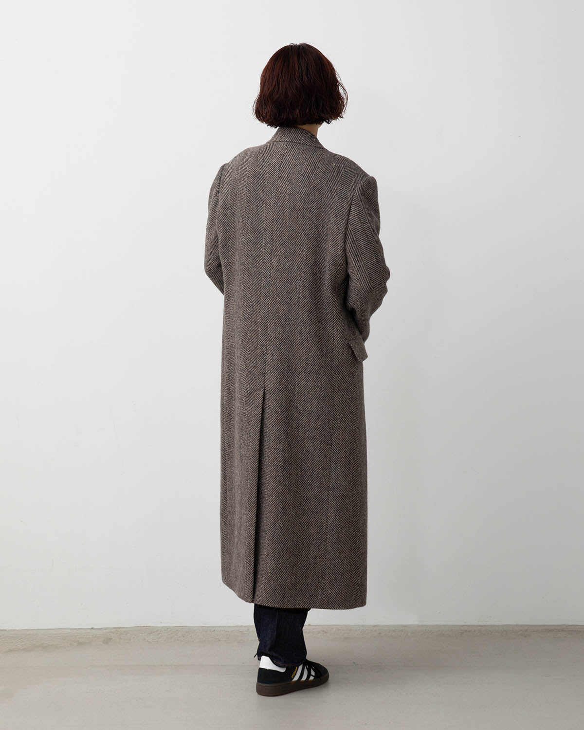 LAMA SHETLAND WOOL TWEED CHESTERFIELD COAT (WOMEN'S)