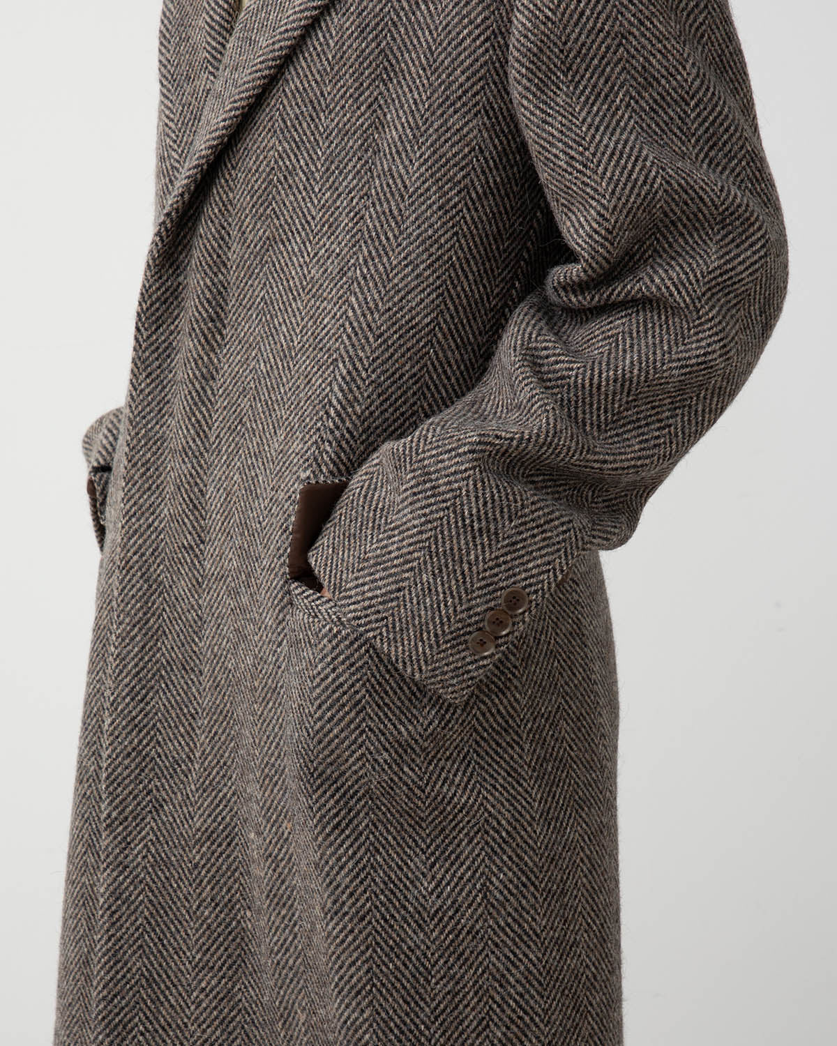 LAMA SHETLAND WOOL TWEED CHESTERFIELD COAT (WOMEN'S)