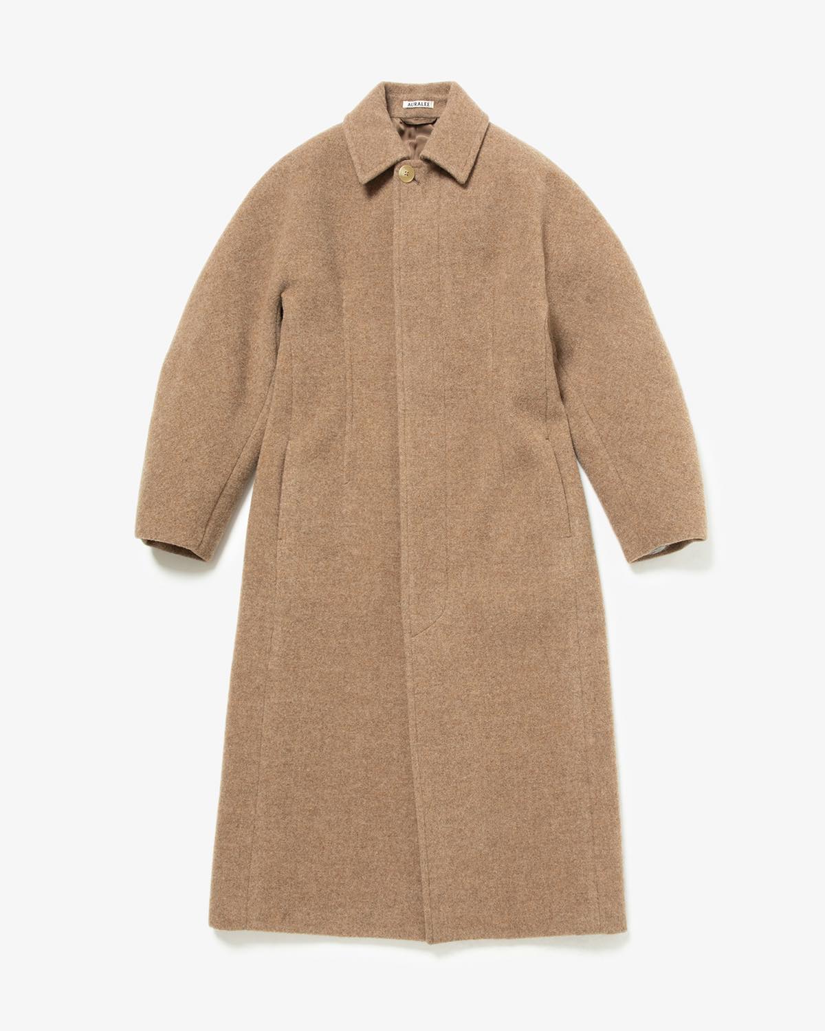 SPONGE WOOL MELTON SOUTIEN COLLAR COAT