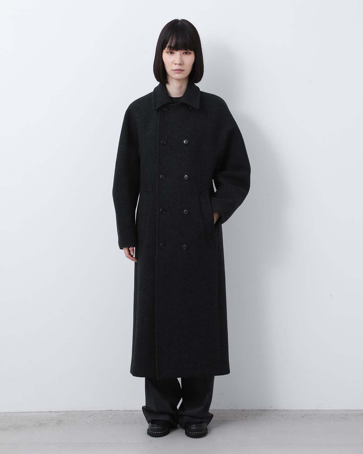 SHETLAND WOOL DOUBLE CLOTH COAT (WOMEN'S)