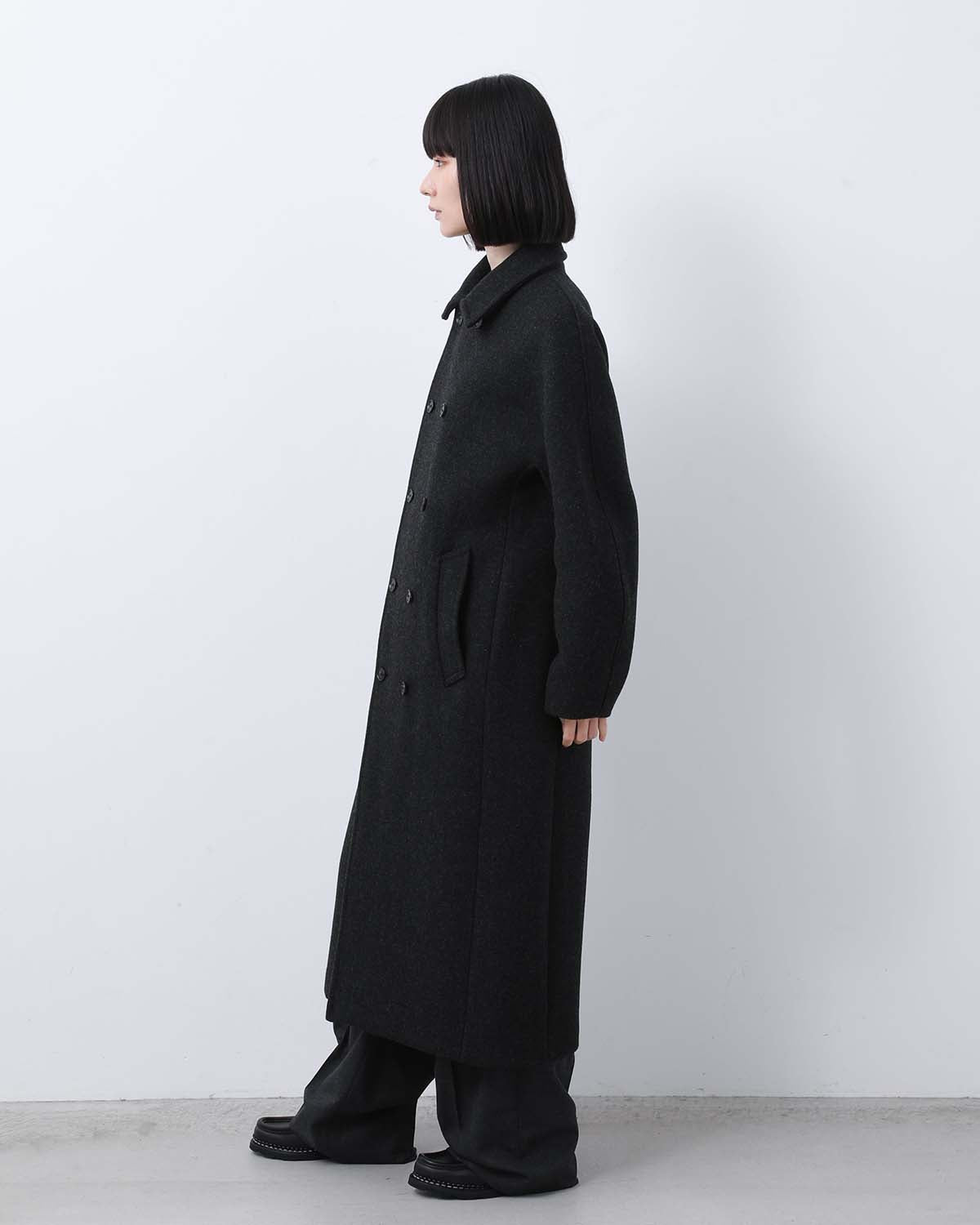 SHETLAND WOOL DOUBLE CLOTH COAT (WOMEN'S)