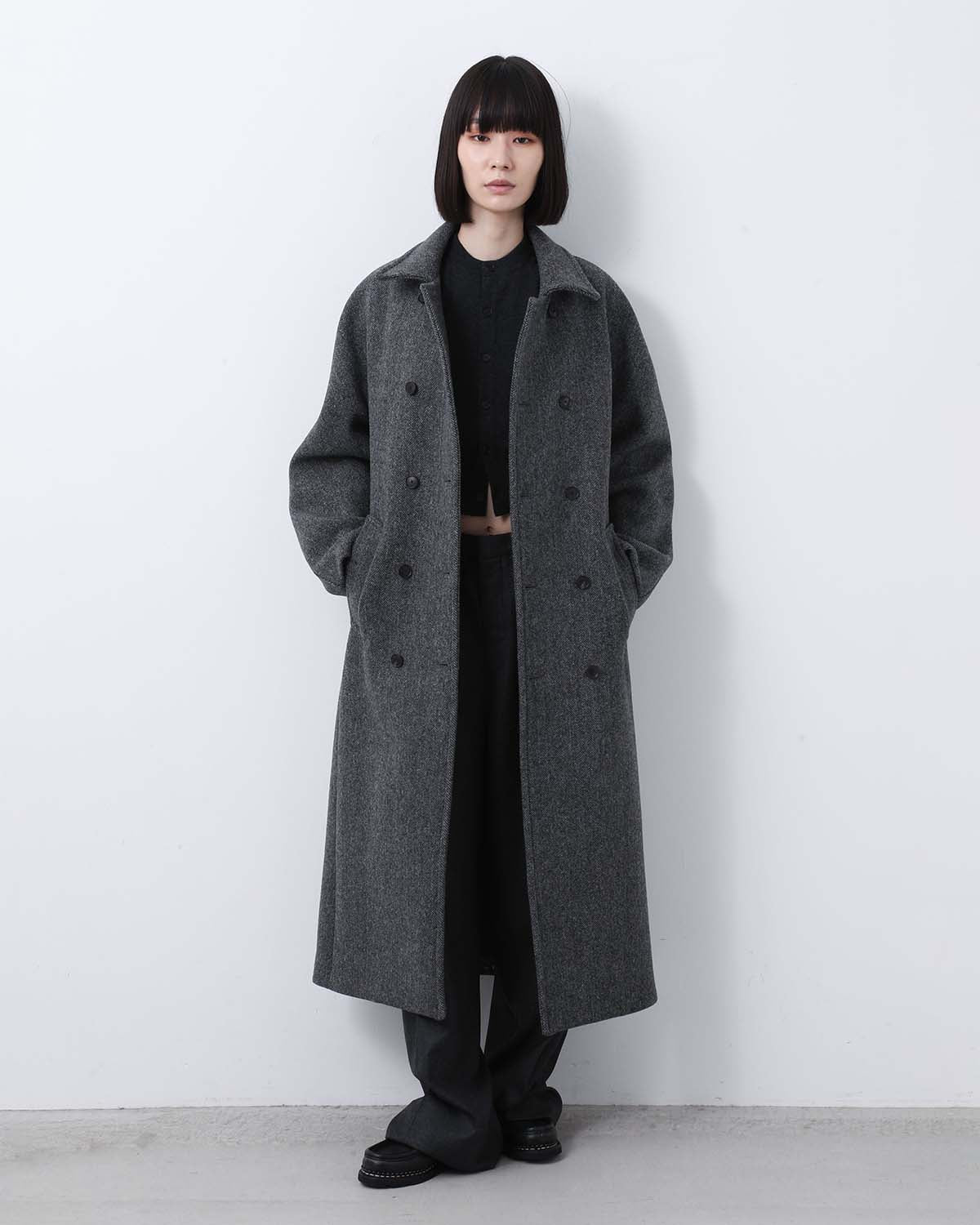 SHETLAND WOOL DOUBLE CLOTH COAT (WOMEN'S)