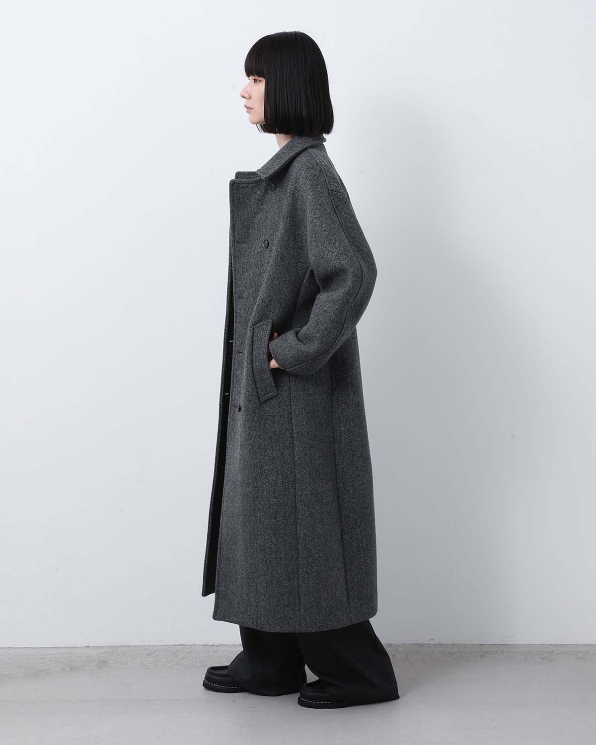 SHETLAND WOOL DOUBLE CLOTH COAT (WOMEN'S)