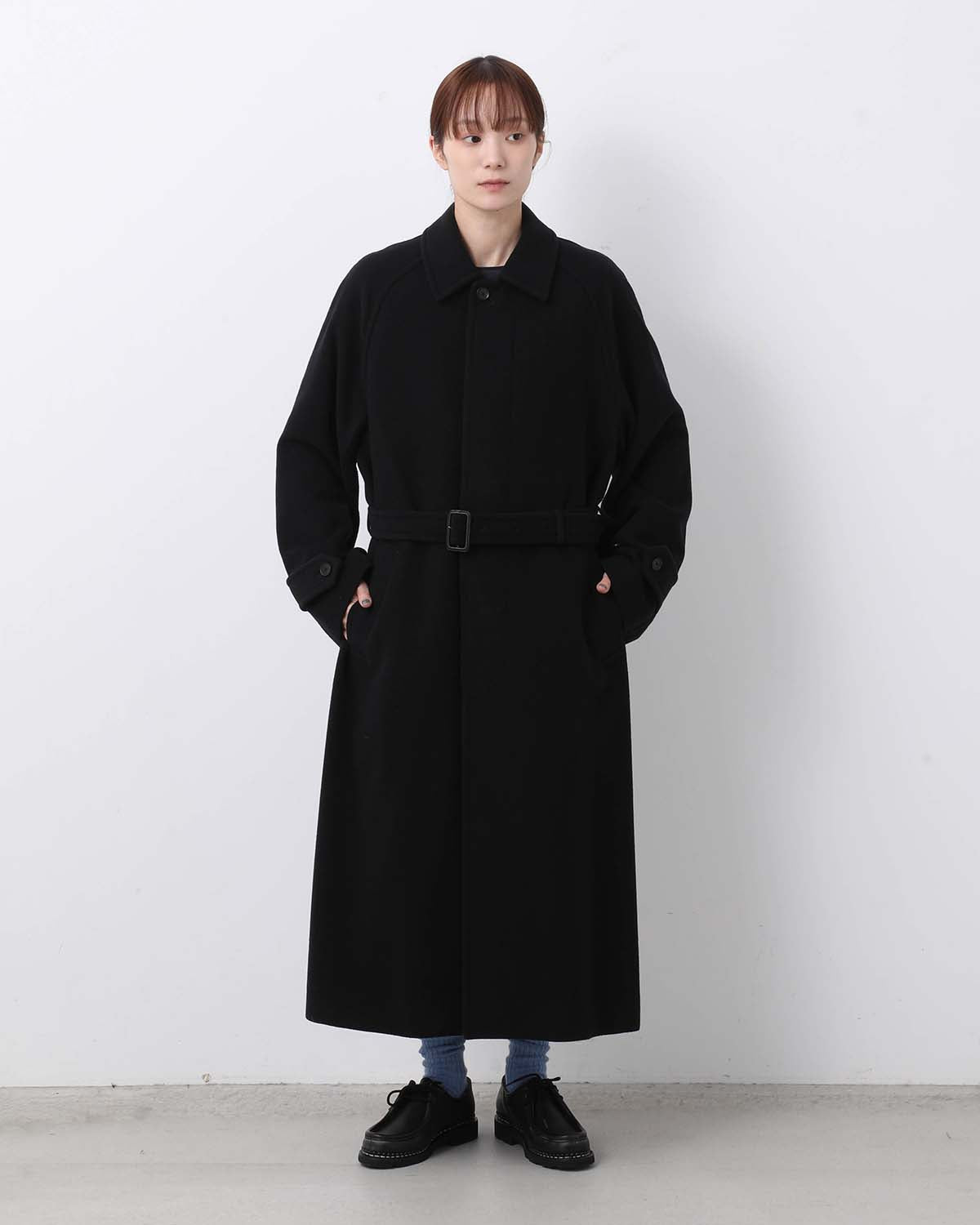 SUPER FINE WOOL MOSSER SOUTIEN COLLAR COAT