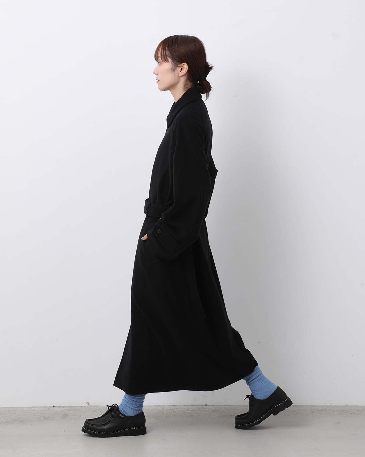 SUPER FINE WOOL MOSSER SOUTIEN COLLAR COAT