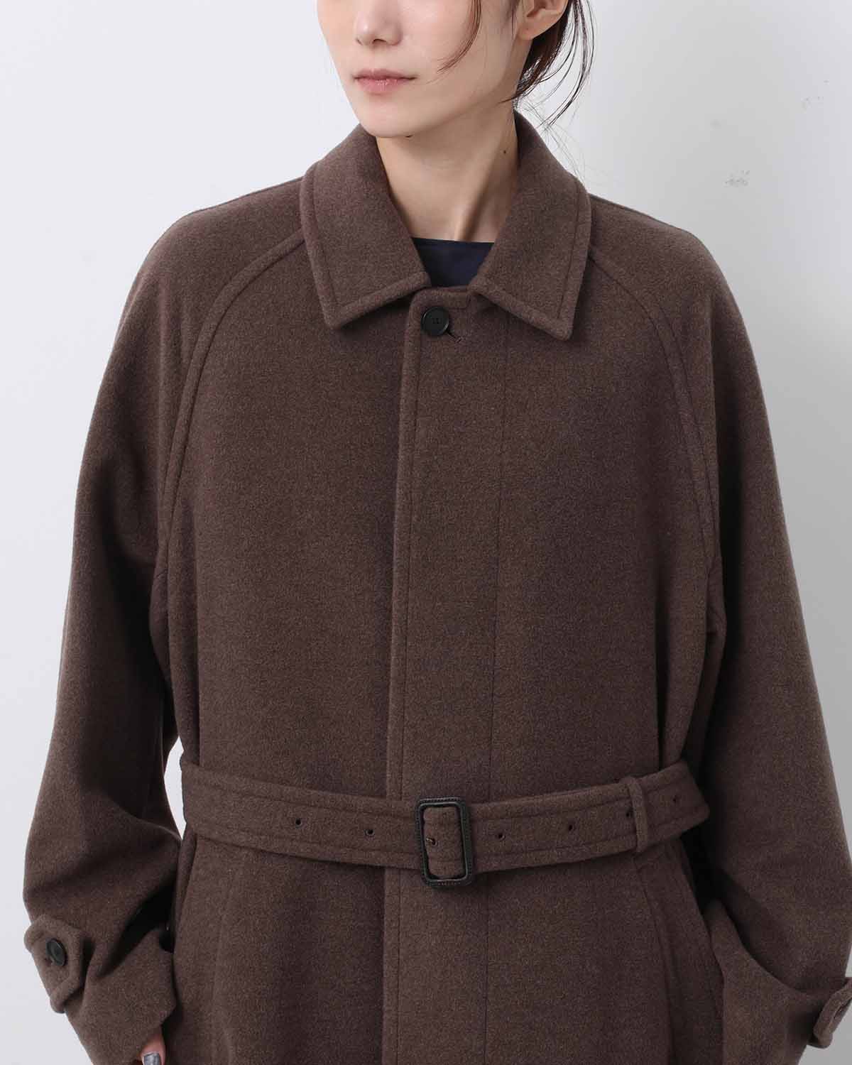 SUPER FINE WOOL MOSSER SOUTIEN COLLAR COAT