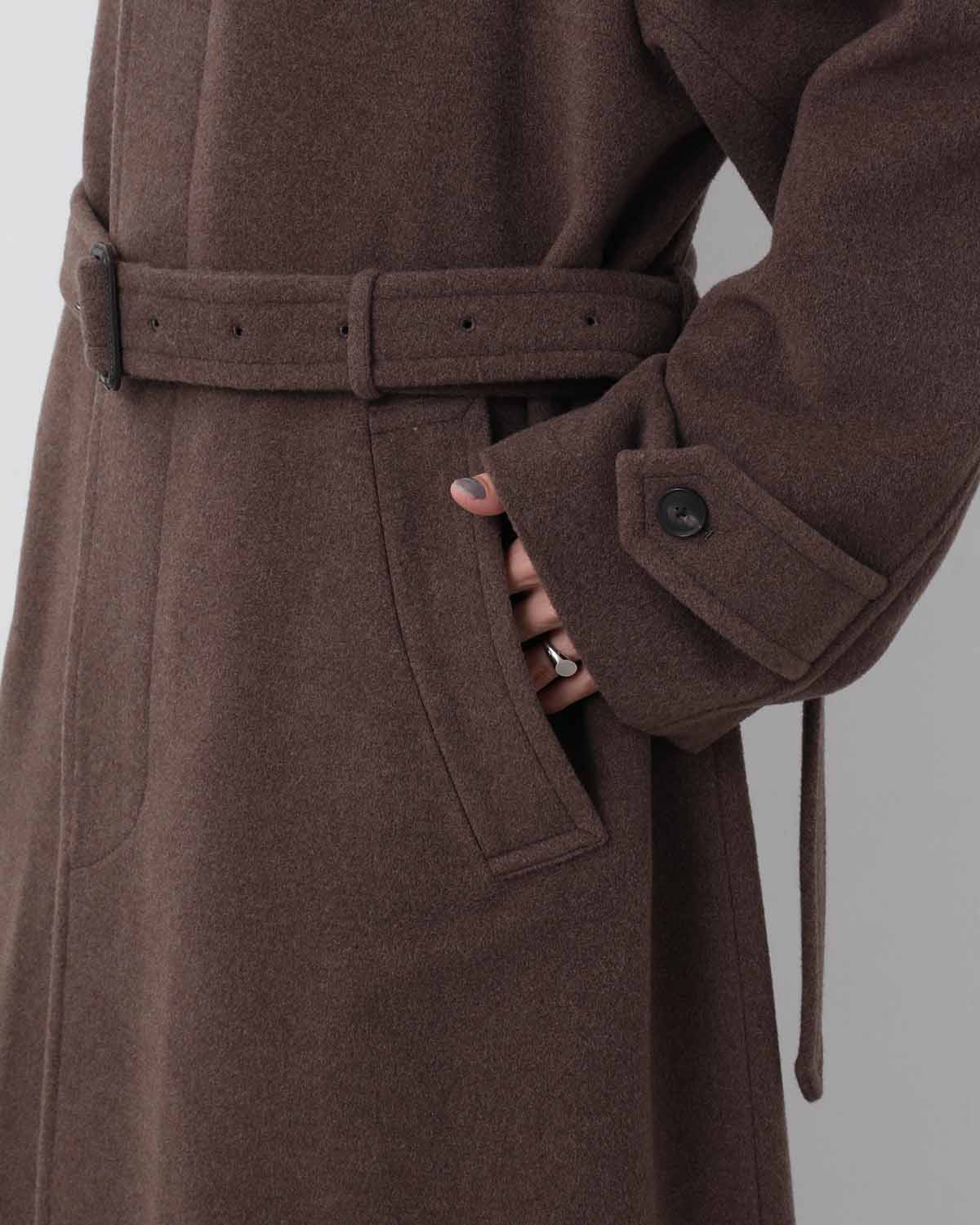SUPER FINE WOOL MOSSER SOUTIEN COLLAR COAT