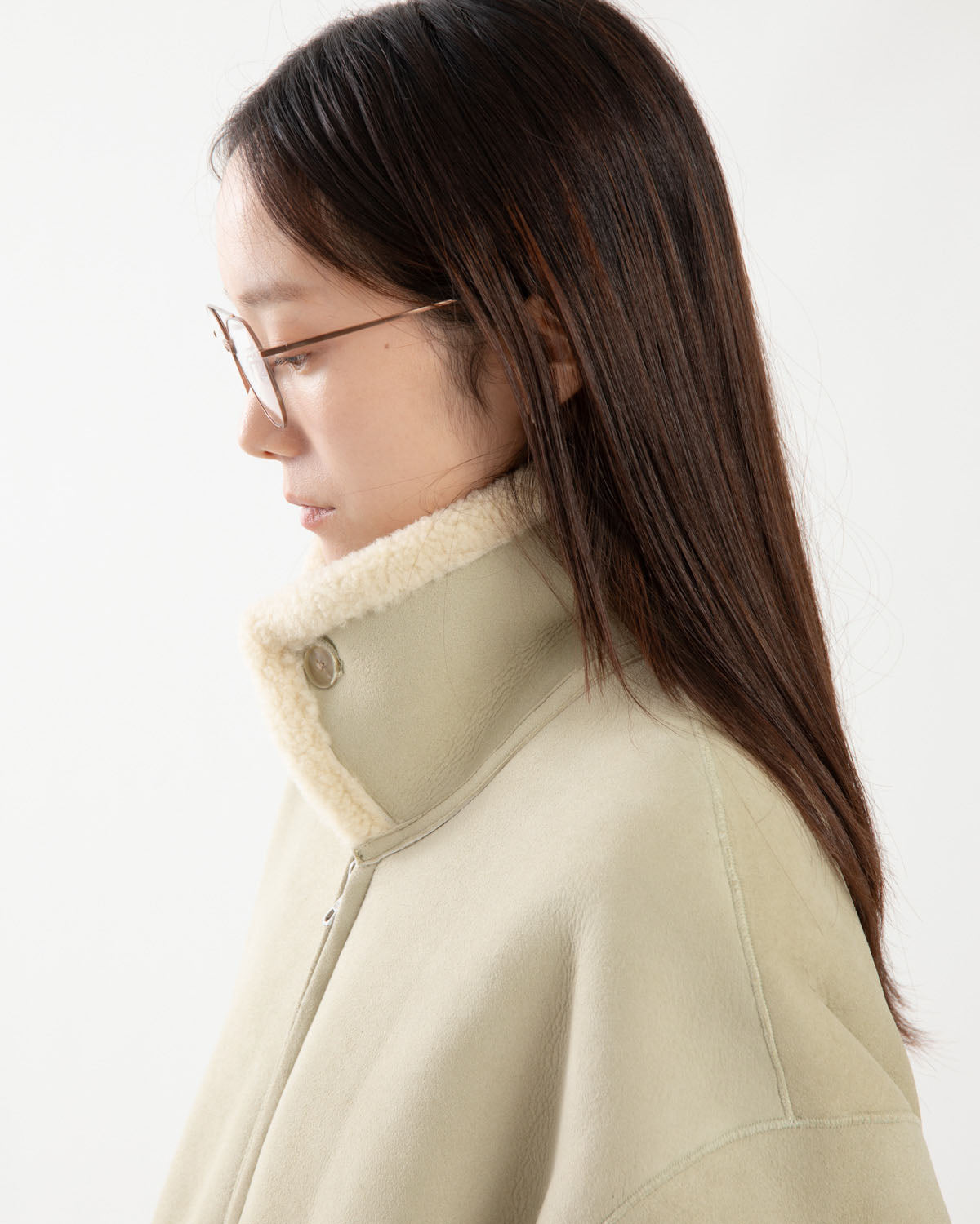 MERINO MOUTON ZIP BLOUSON