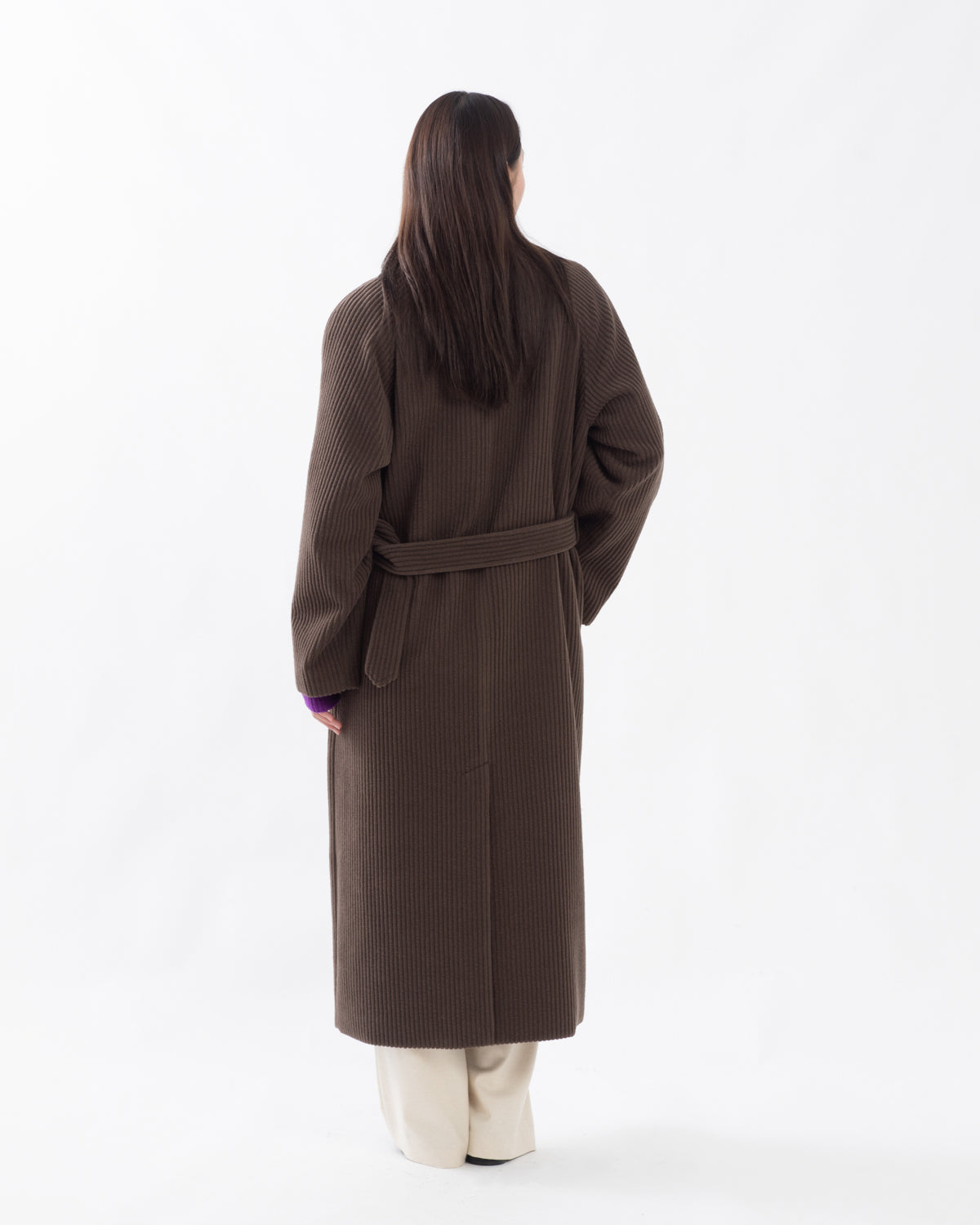 WOOL CASHMERE CORDUROY SOUTIEN COLLAR COAT (WOMEN'S)