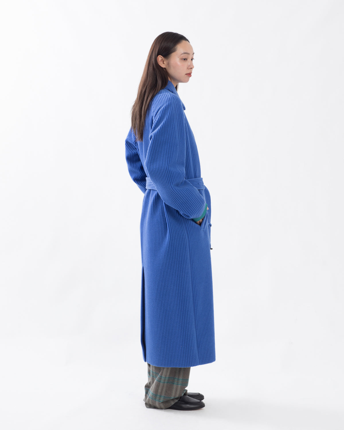 WOOL CASHMERE CORDUROY SOUTIEN COLLAR COAT (WOMEN'S)