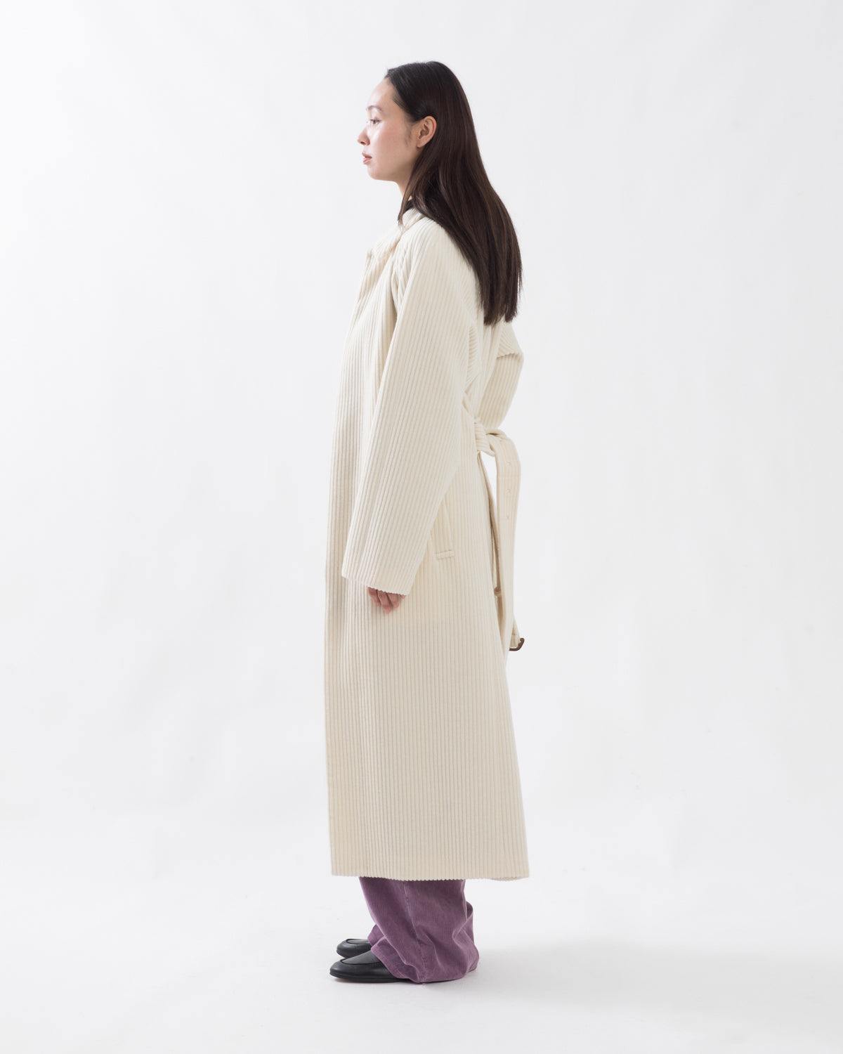 WOOL CASHMERE CORDUROY SOUTIEN COLLAR COAT (WOMEN'S)
