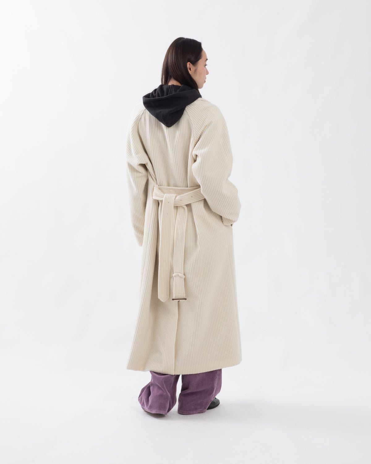 WOOL CASHMERE CORDUROY SOUTIEN COLLAR COAT (WOMEN'S)