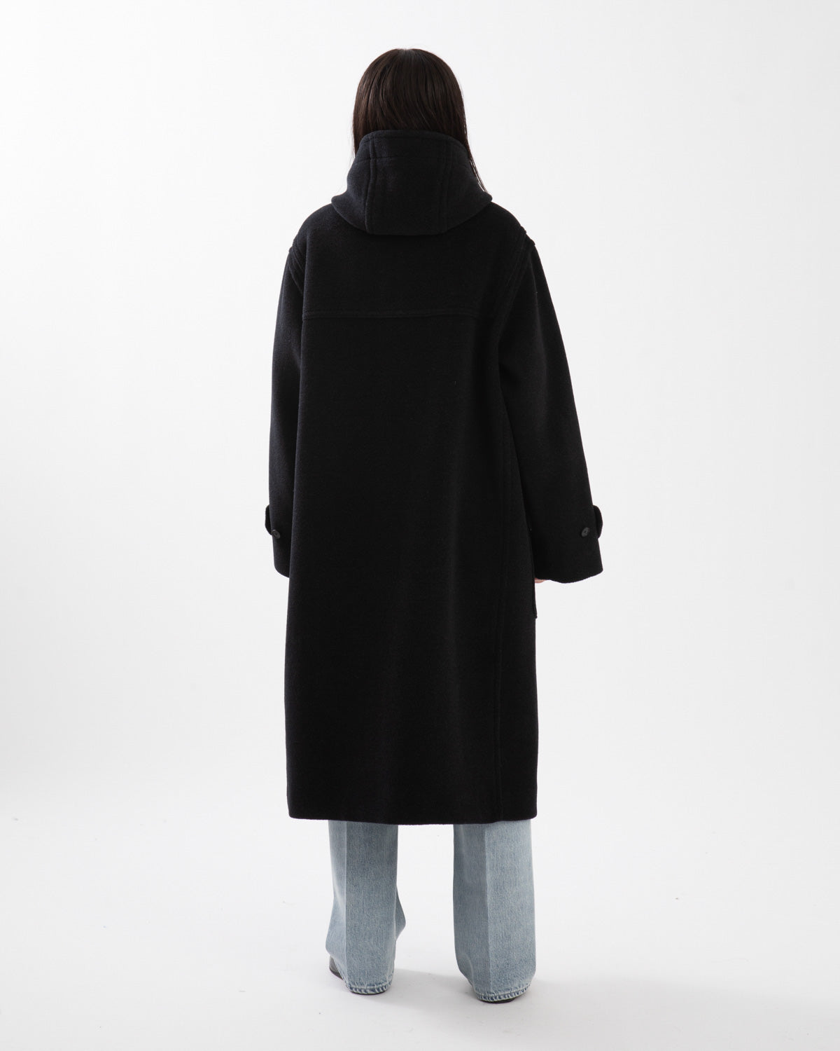 WOOL HERRINGBONE DUFFLE COAT (WOMEN'S)