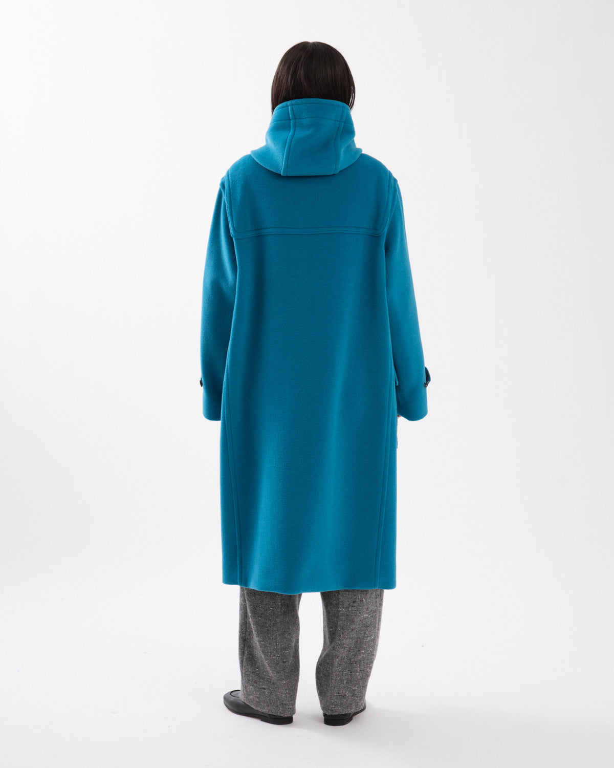 WOOL HERRINGBONE DUFFLE COAT (WOMEN'S)