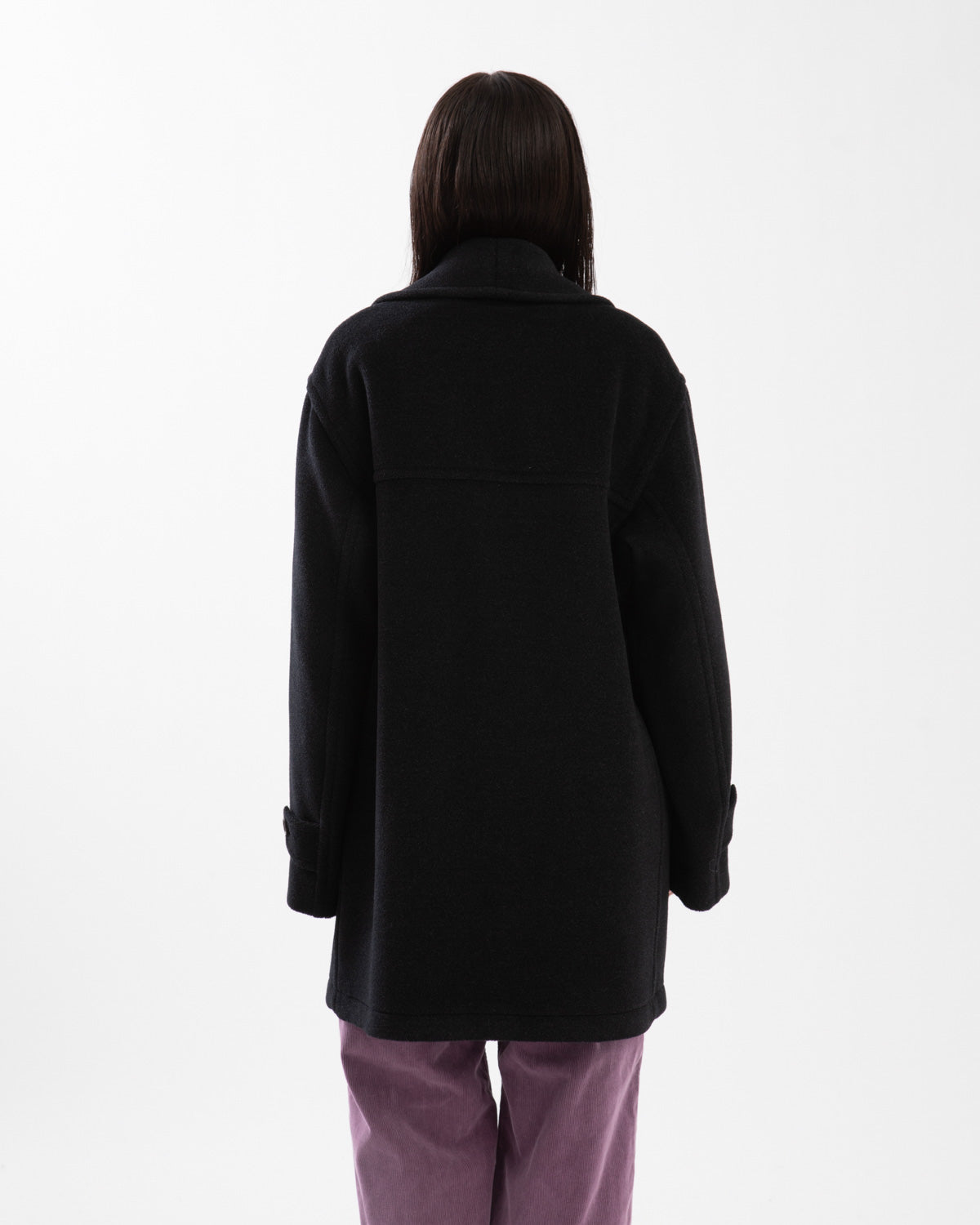 WOOL HERRINGBONE SHAWL COLLAR COAT (WOMEN'S)