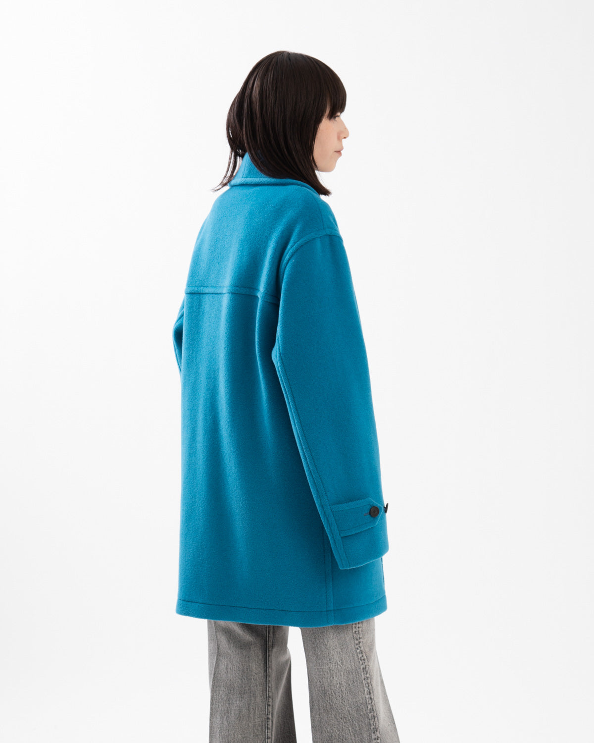 WOOL HERRINGBONE SHAWL COLLAR COAT (WOMEN'S)