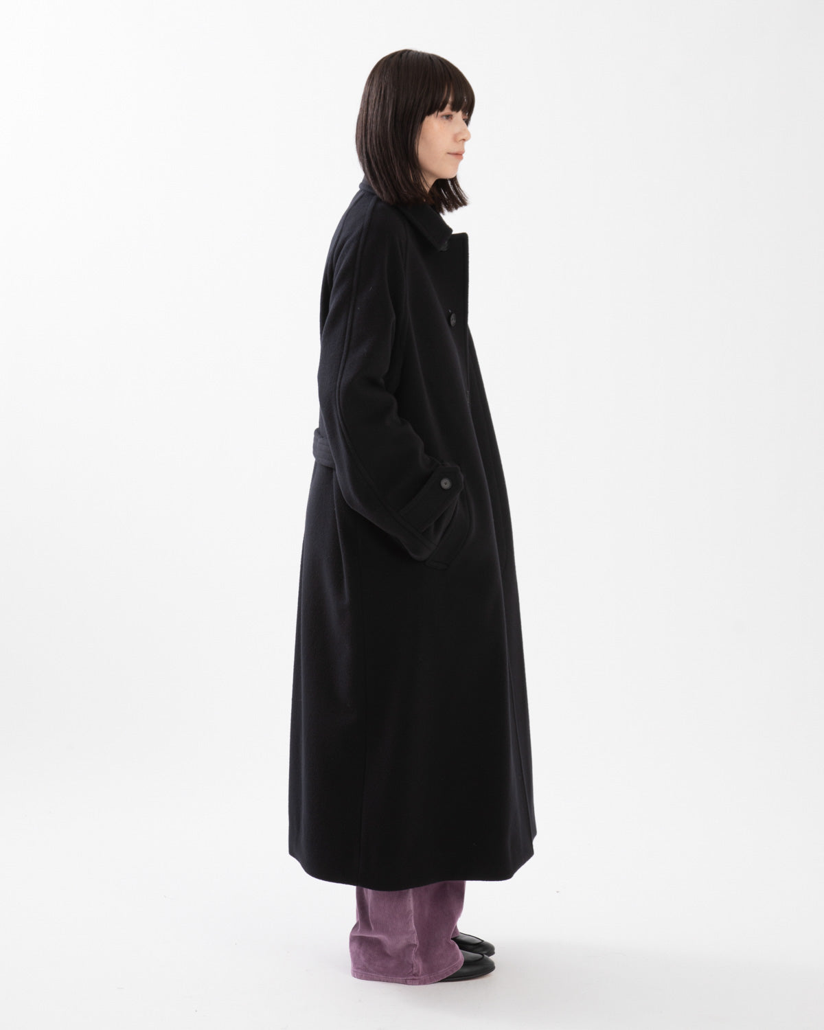 SUPER FINE WOOL MOSSER SOUTIEN COLLAR COAT (WOMEN'S)