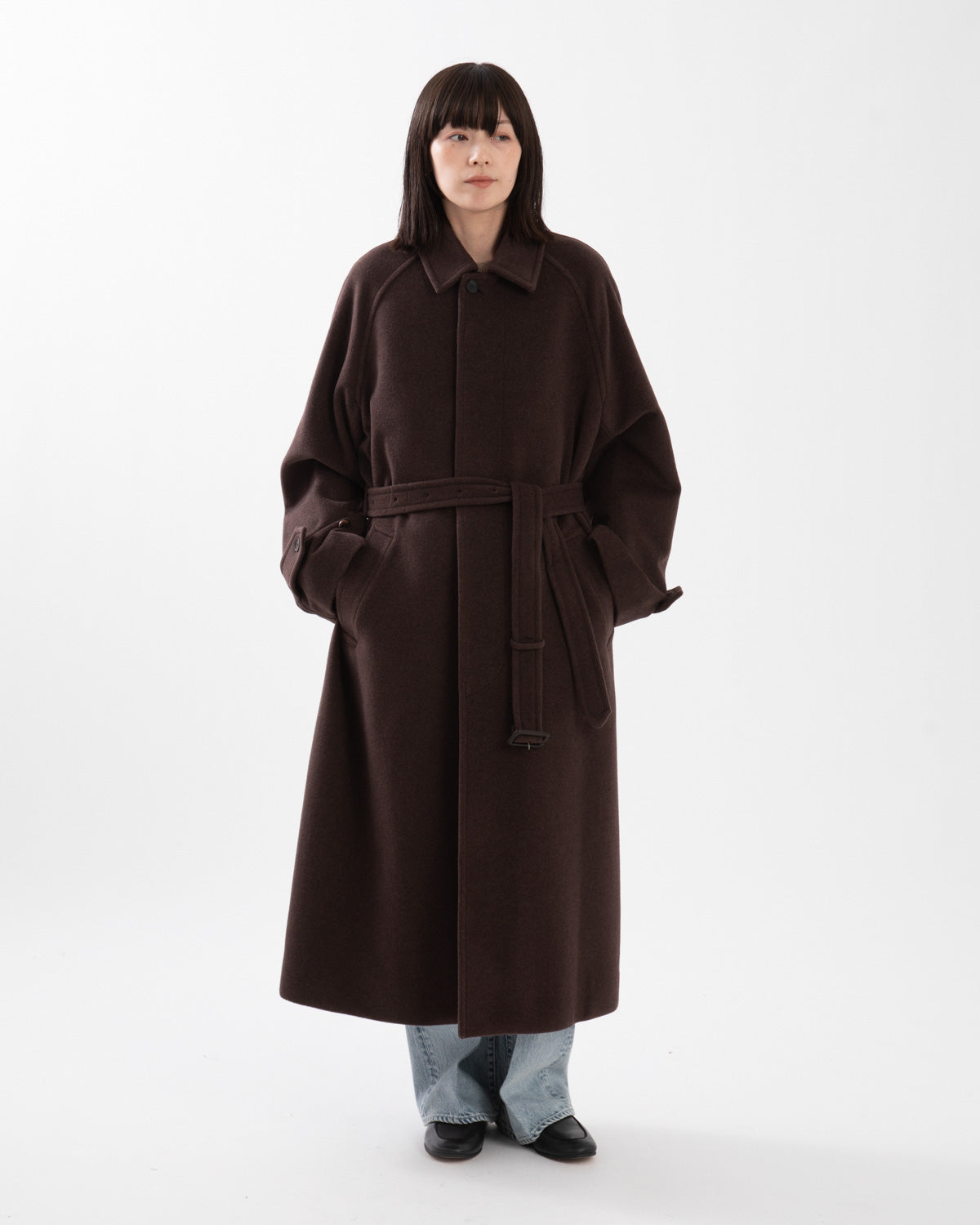 SUPER FINE WOOL MOSSER SOUTIEN COLLAR COAT (WOMEN'S)