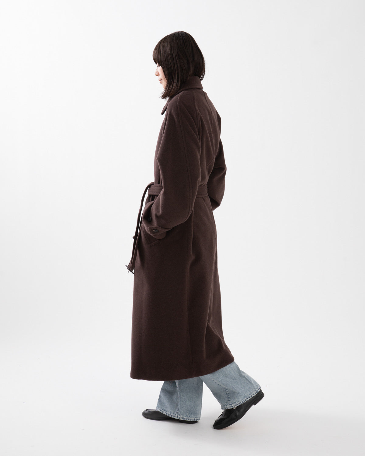SUPER FINE WOOL MOSSER SOUTIEN COLLAR COAT (WOMEN'S)