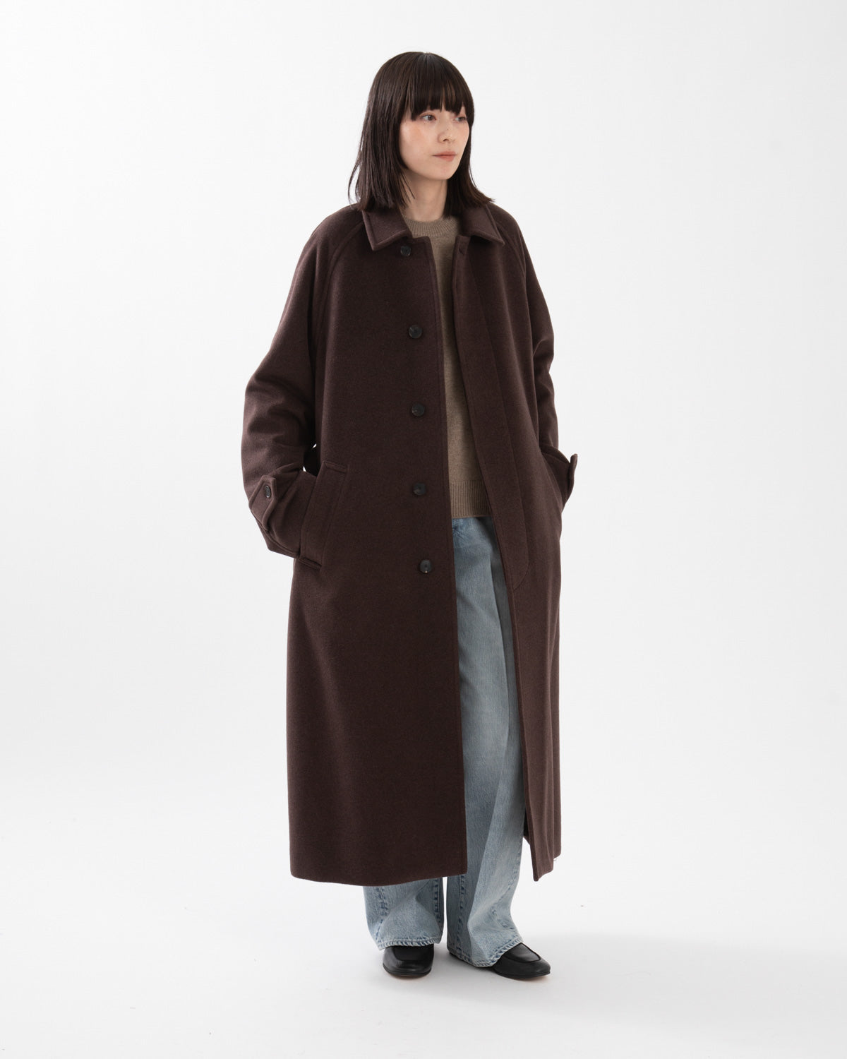 SUPER FINE WOOL MOSSER SOUTIEN COLLAR COAT (WOMEN'S)