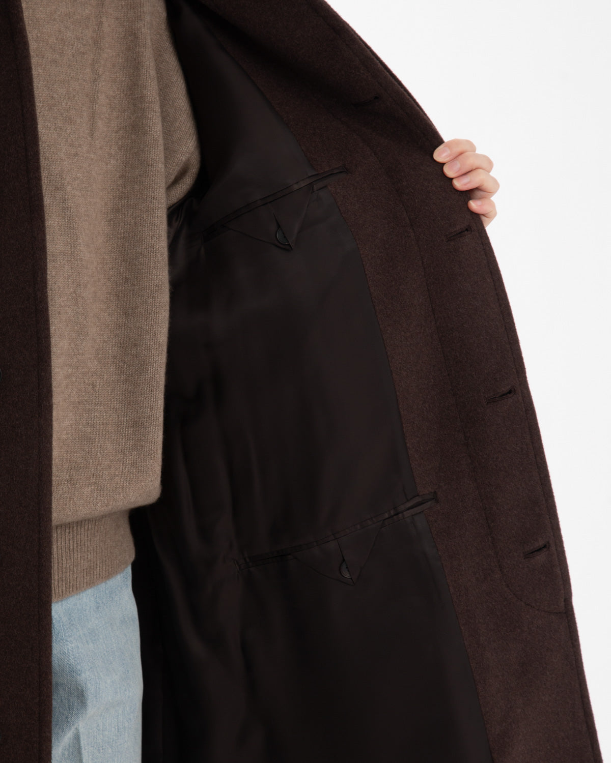 SUPER FINE WOOL MOSSER SOUTIEN COLLAR COAT (WOMEN'S)