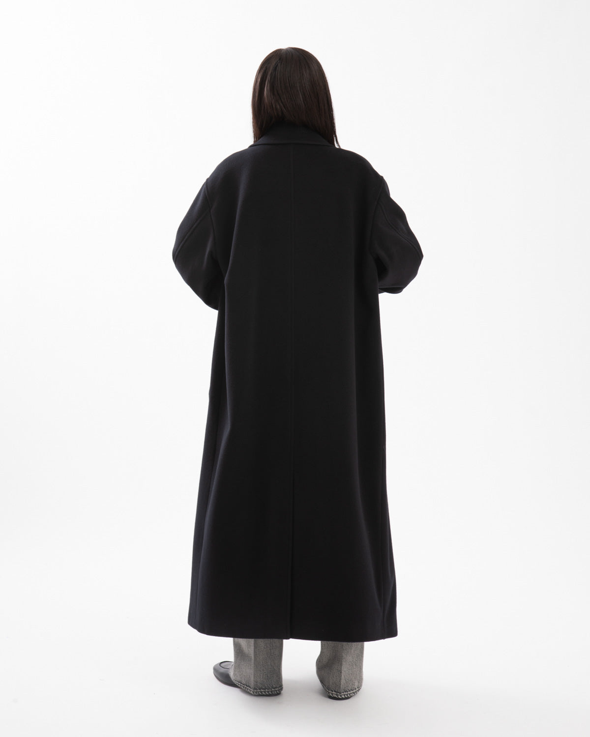 SUPER FINE WOOL MOSSER DOUBLE-BREASTED COAT