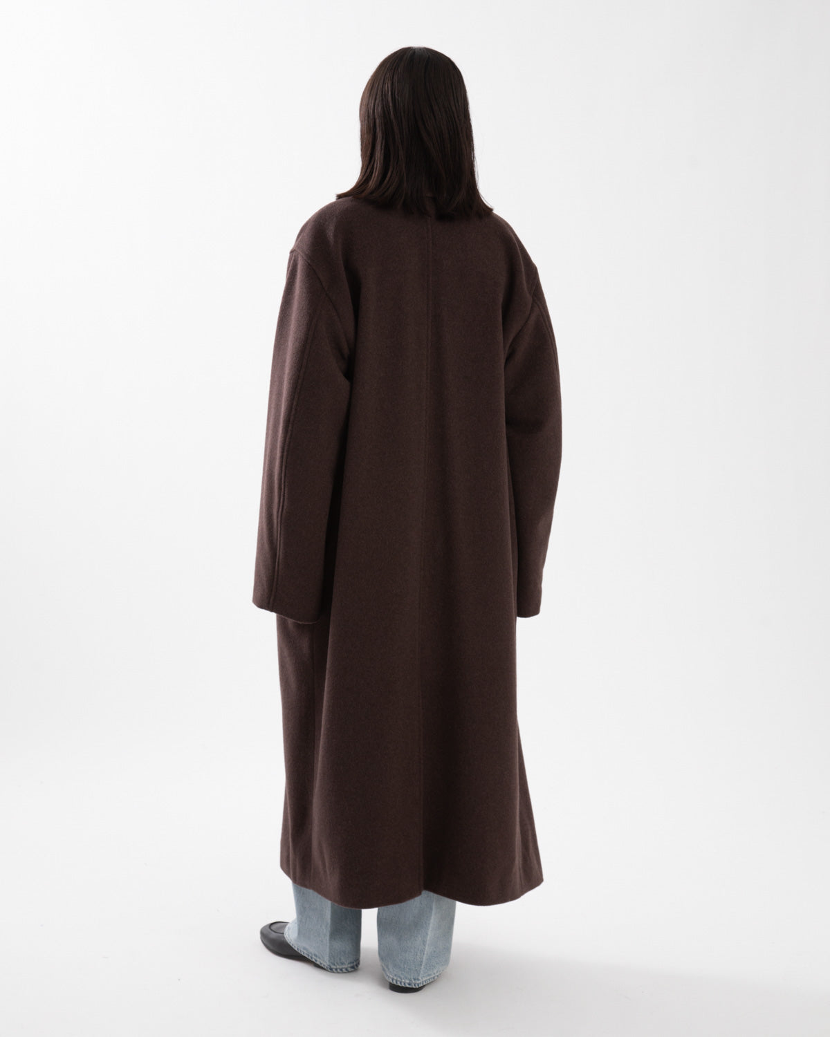 SUPER FINE WOOL MOSSER DOUBLE-BREASTED COAT