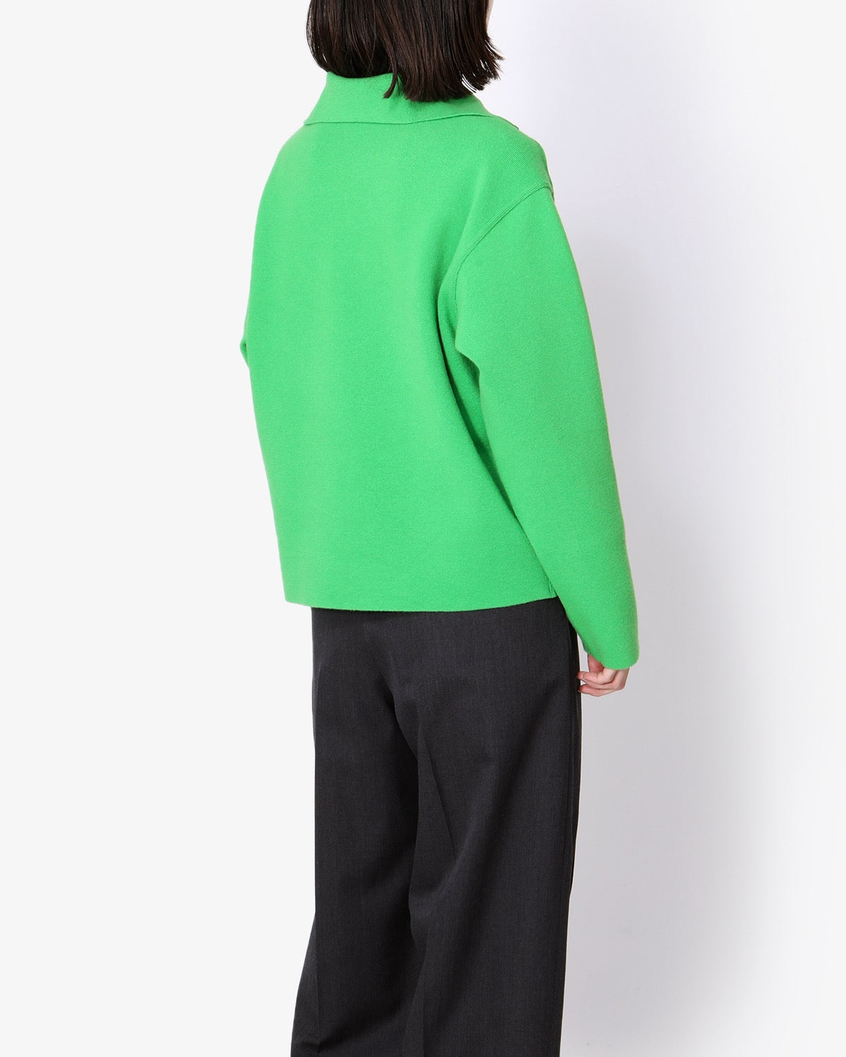 PERVERZE:Double Face Rib Knit Green - トップス