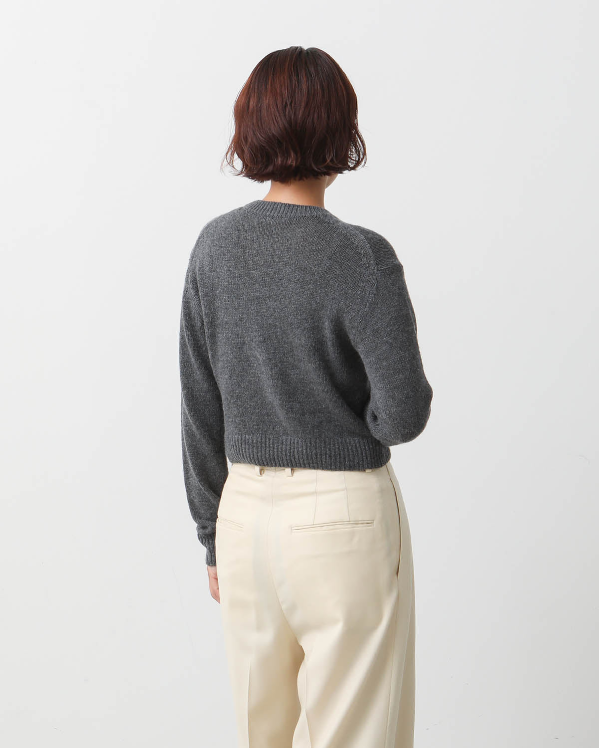 WOOL CASHMERE SILK KNIT SHORT P/O