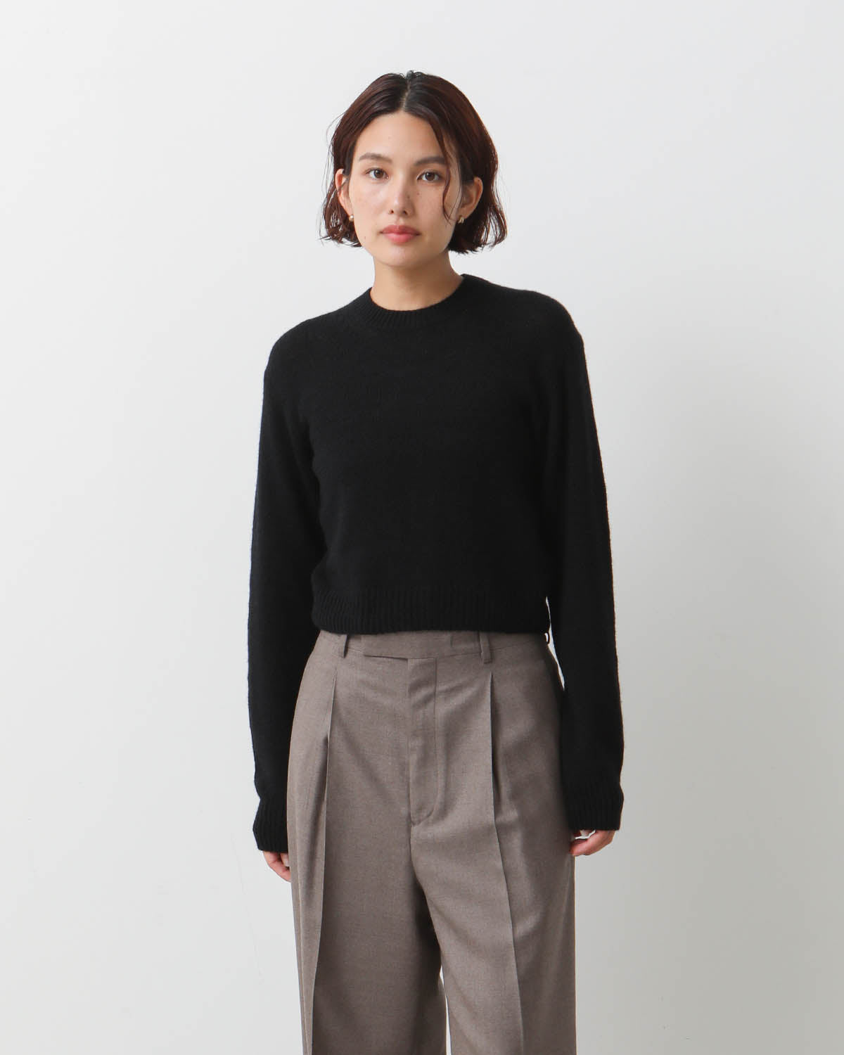 WOOL CASHMERE SILK KNIT SHORT P/O