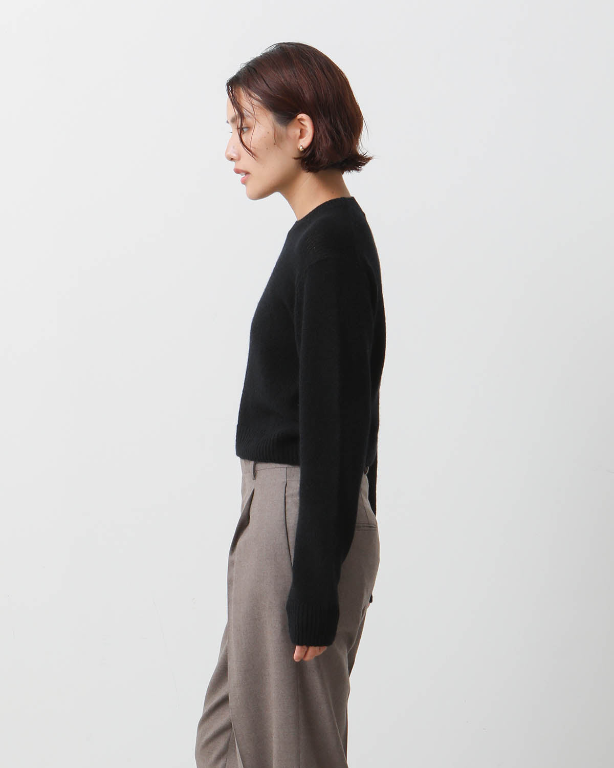 WOOL CASHMERE SILK KNIT SHORT P/O