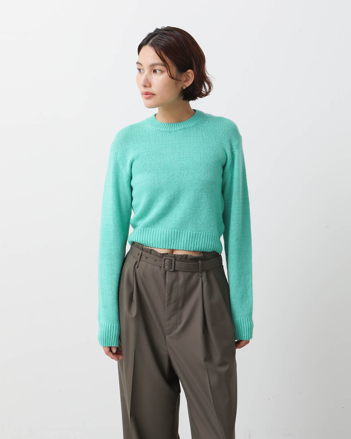 WOOL CASHMERE SILK KNIT SHORT P/O