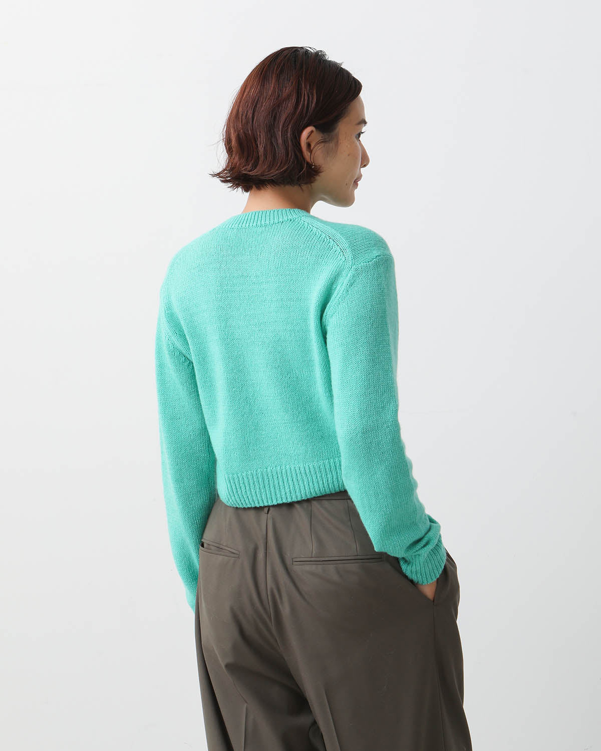 WOOL CASHMERE SILK KNIT SHORT P/O